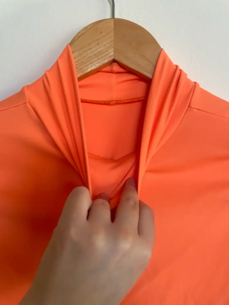 Polera cuello alto naranja - 3
