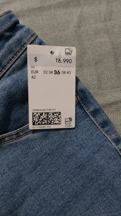 Jean H&M mujer flare azul nuevo con etiqueta - miniatura 5