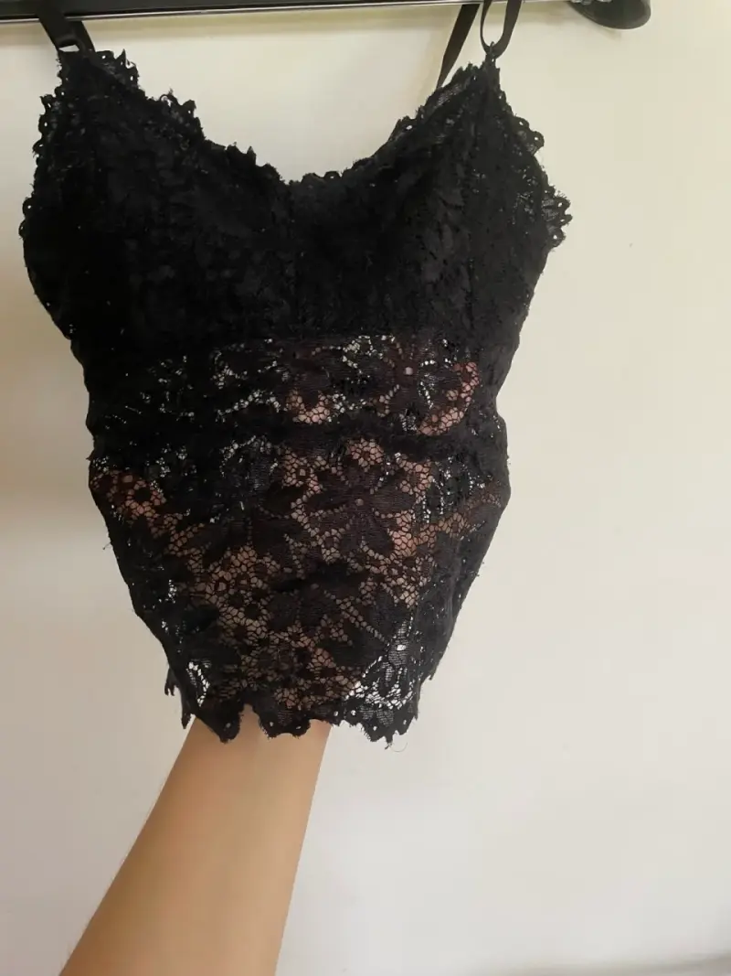 Blusa de encaje negro - 2