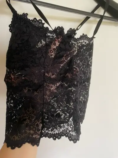 Blusa de encaje negro - miniatura 6