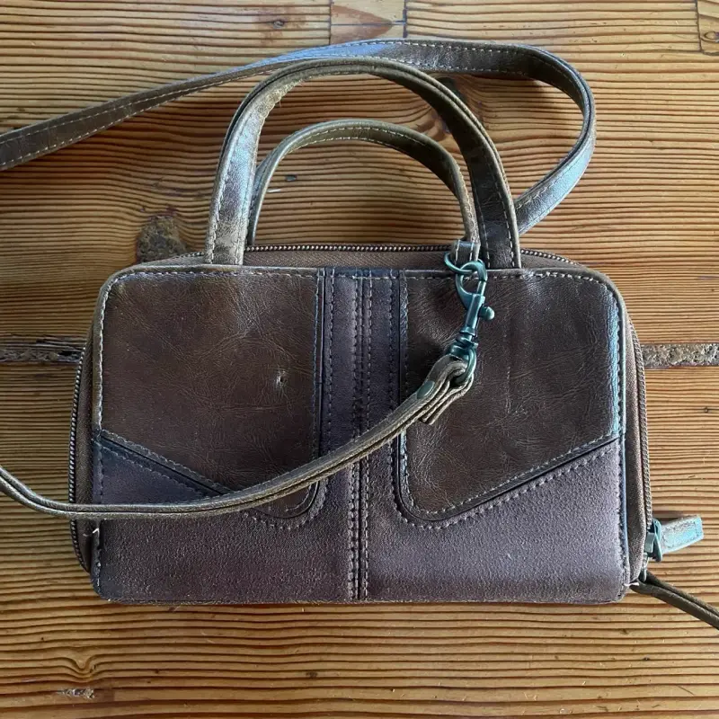 Bandolera marrón estilo vintage - 4
