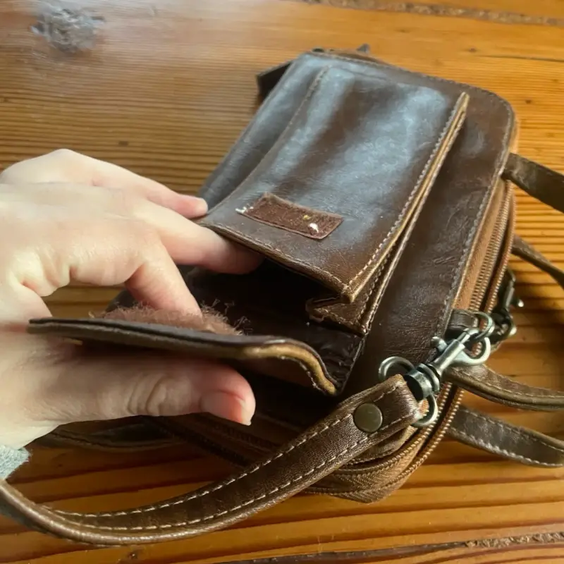 Bandolera marrón estilo vintage - 6