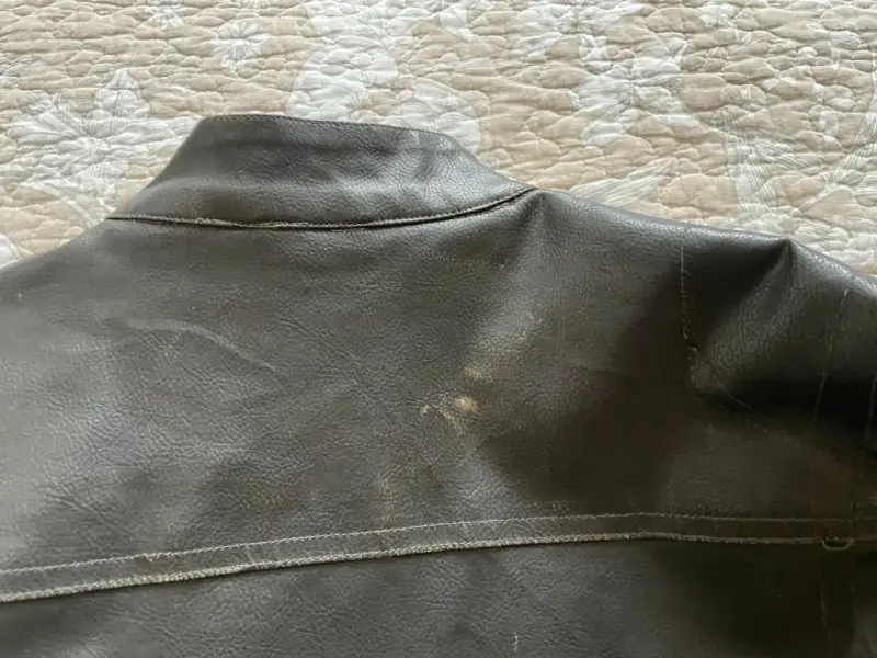 Chaqueta de cuero negra vintage - 3