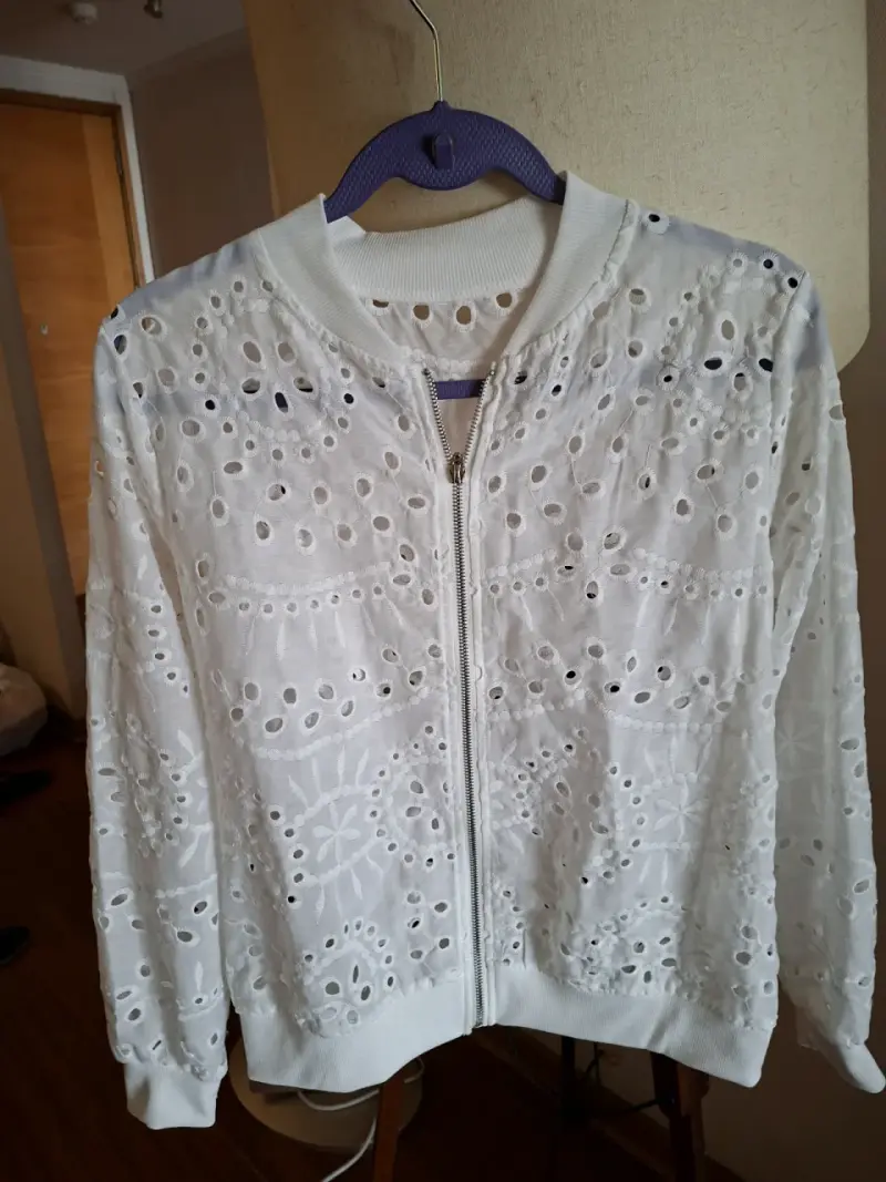 Chaqueta blanca calada - 1