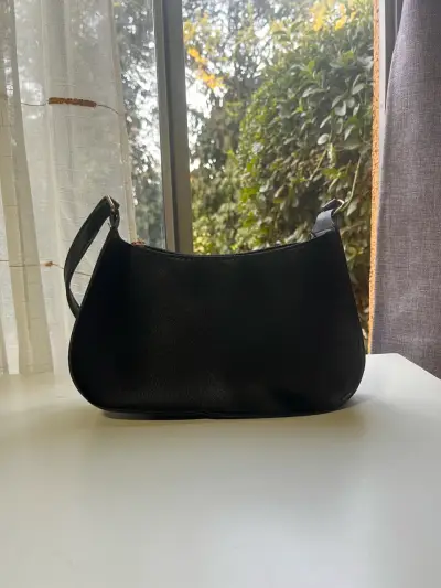 Cartera de cuero negra elegante - miniatura 2