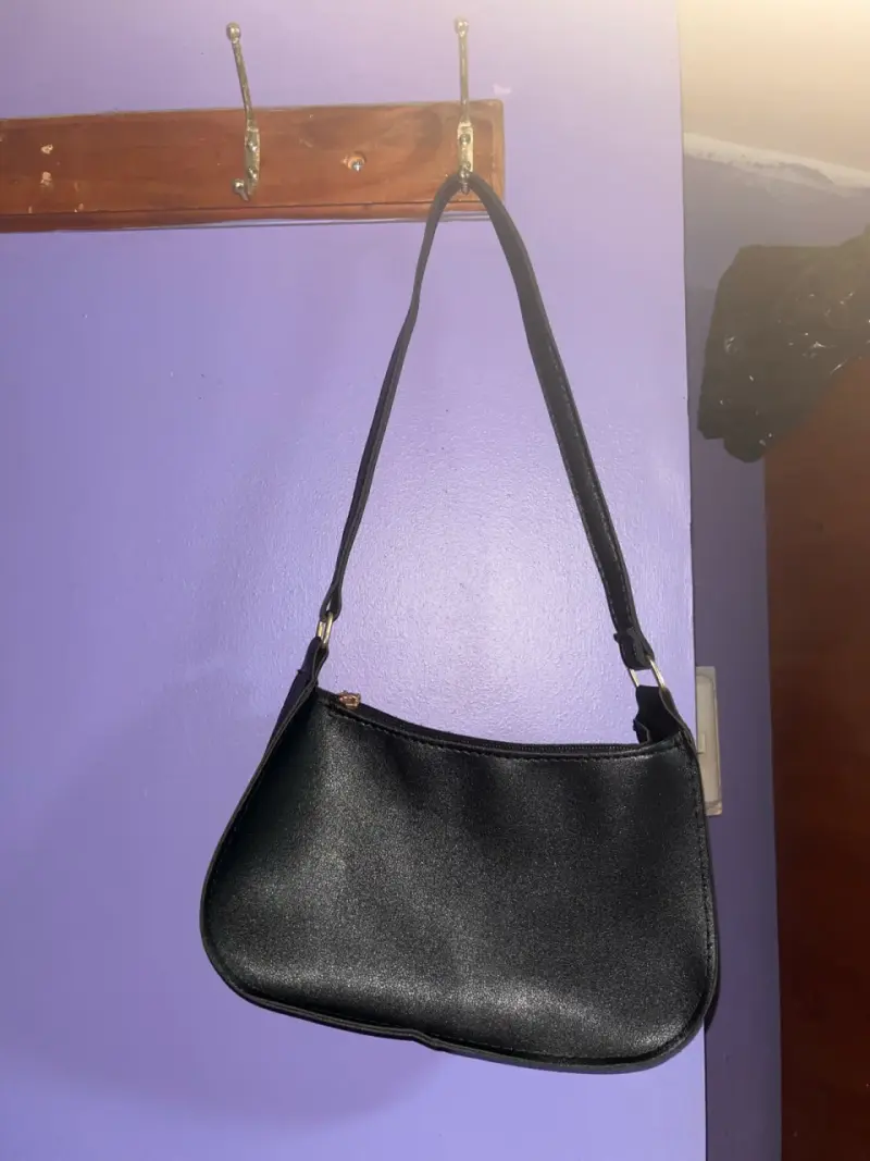 Cartera de cuero negra elegante - 3