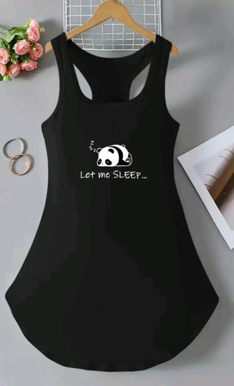 Camiseta de dormir negro con panda talla S-XS - 3
