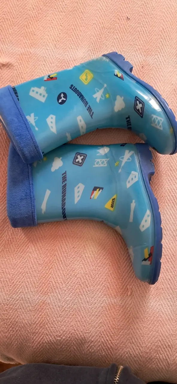 Botas de lluvia infantiles azules - 1