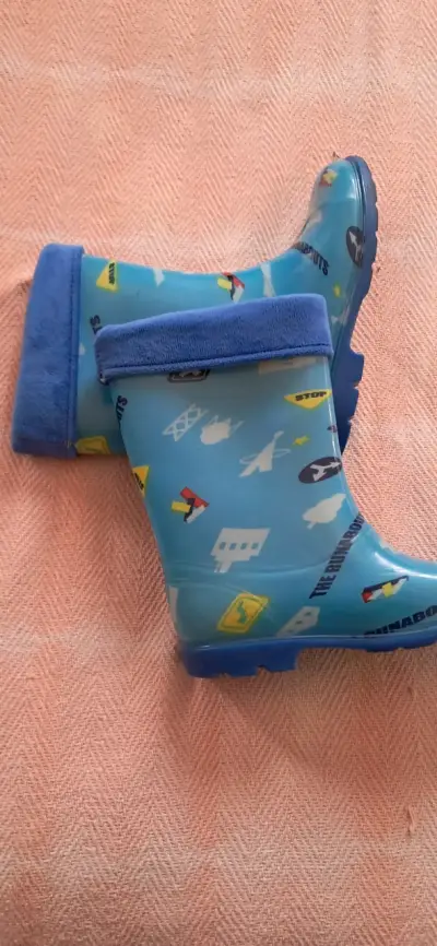 Botas de lluvia infantiles azules - miniatura 2