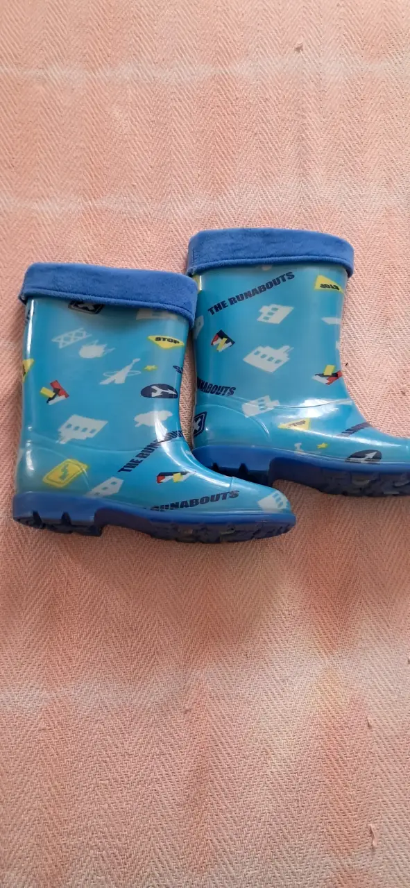 Botas de lluvia infantiles azules - 3