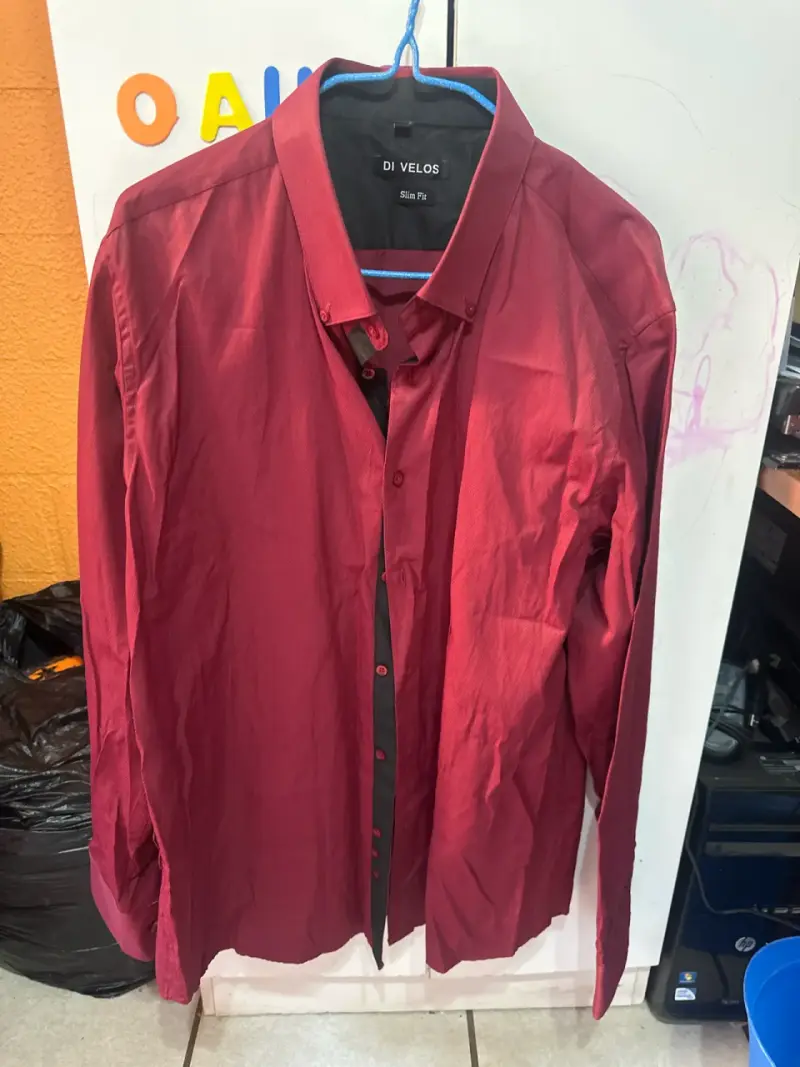 Camisa roja Di Velos slim fit