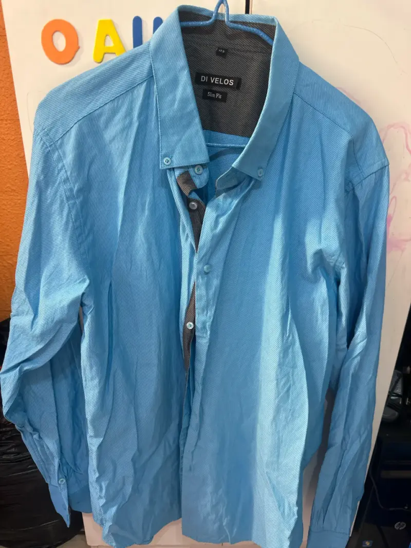 Camisa azul slim fit