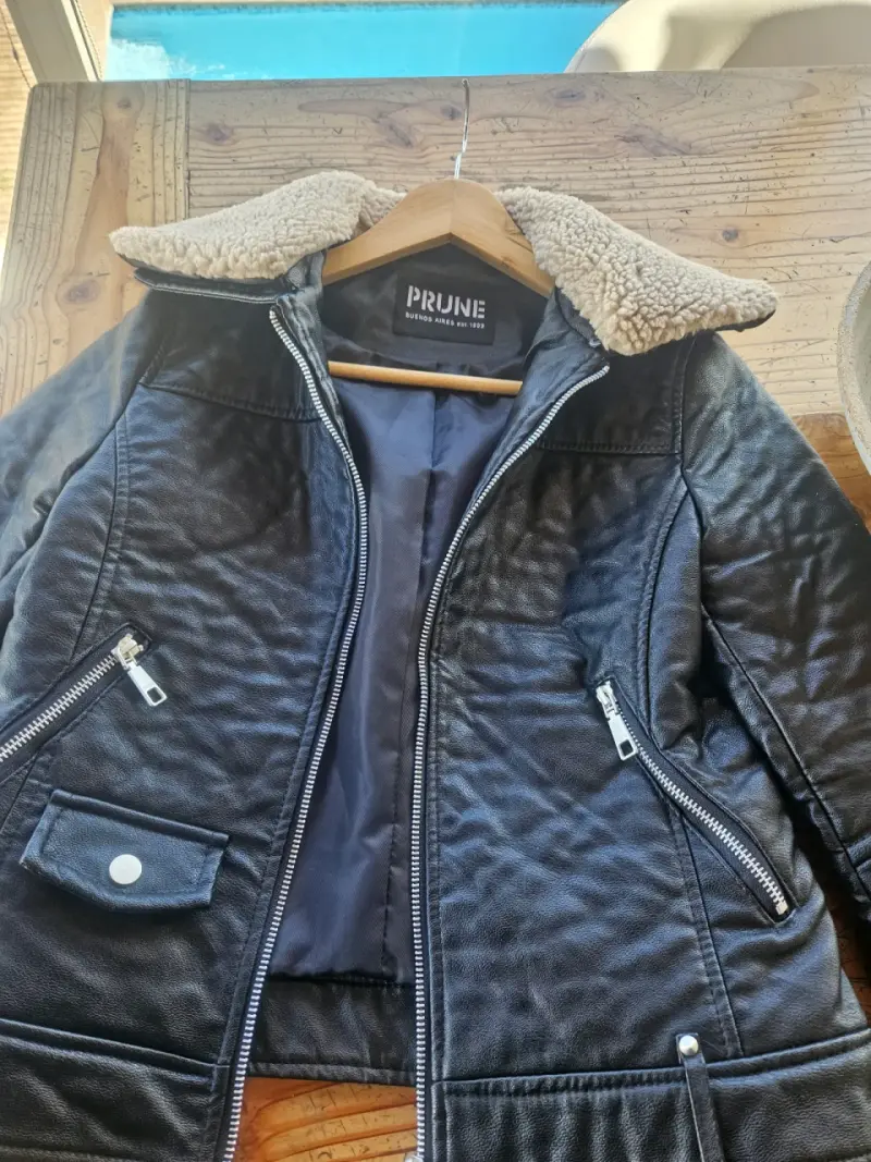 Chaqueta de cuero negra Prüne - 2