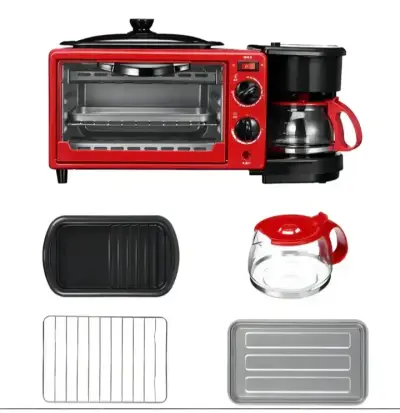 Máquina desayuno 3 en 1 roja - miniatura 2