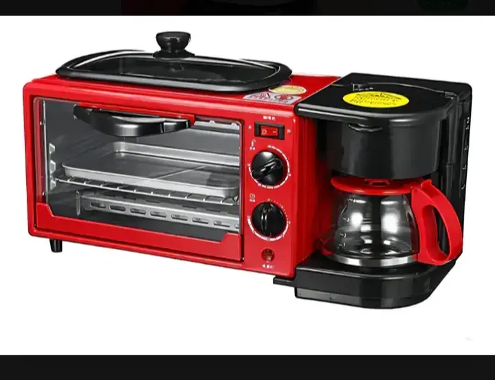 Máquina desayuno 3 en 1 roja - 3