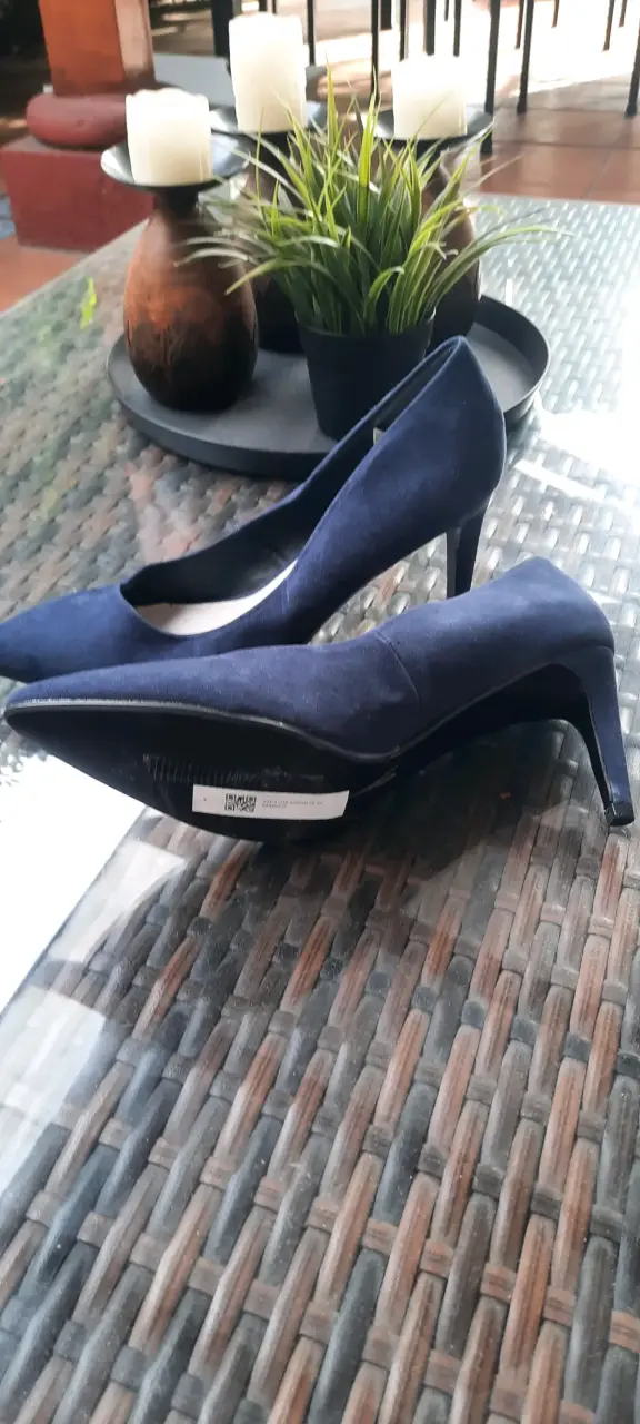 Zapatos tacón azul oscuro - 1
