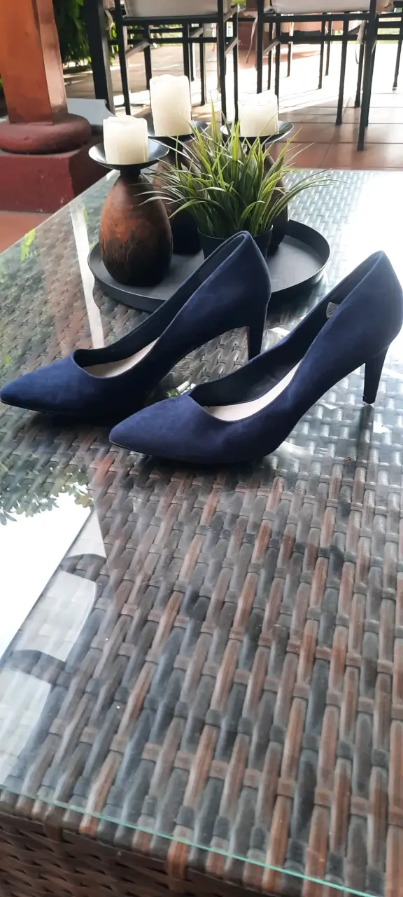 Zapatos tacón azul oscuro - 2