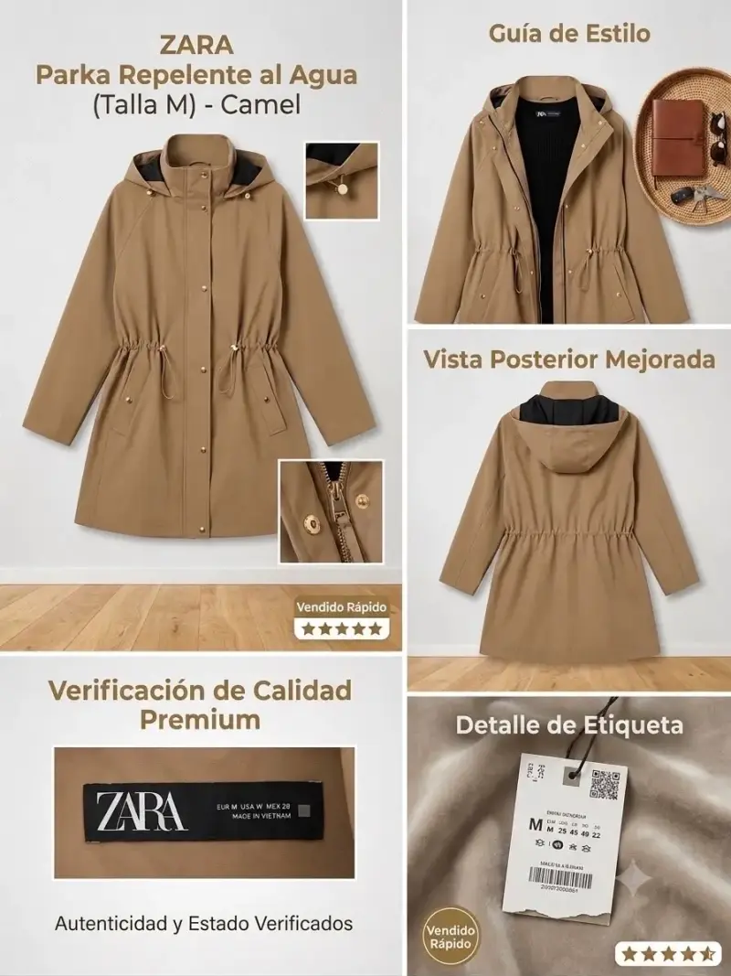 Parka beige Zara - 1