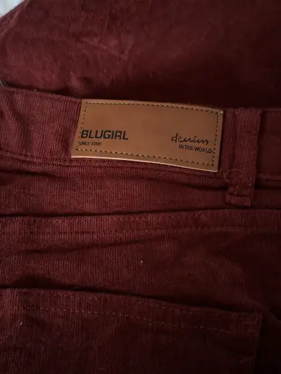 Pantalones acampanados burdeos - miniatura 2