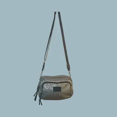 Bolso cruzado metalizado plata - miniatura 1