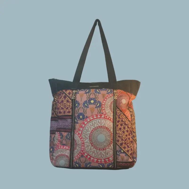 Bolso tote estampado colorido - 1