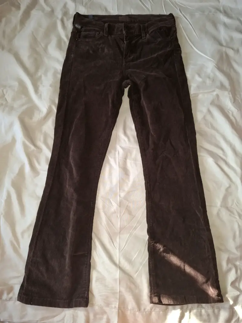 Pantalones de cotelé café - 1