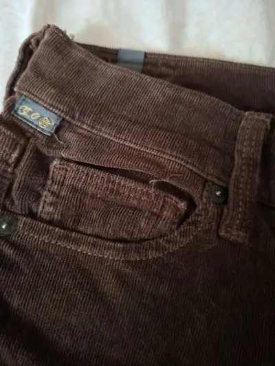 Pantalones de cotelé café - miniatura 3