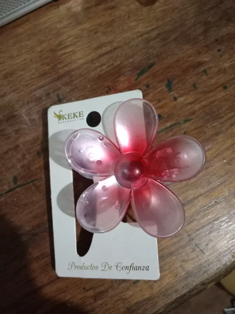 Broche flor roja y morada y otros colores - 4