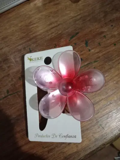 Broche flor roja y morada y otros colores - miniatura 4