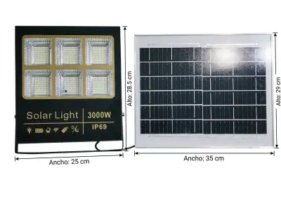 Luz solar 3000W con panel - miniatura 2