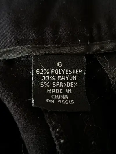 Pantalones negros tela - miniatura 3