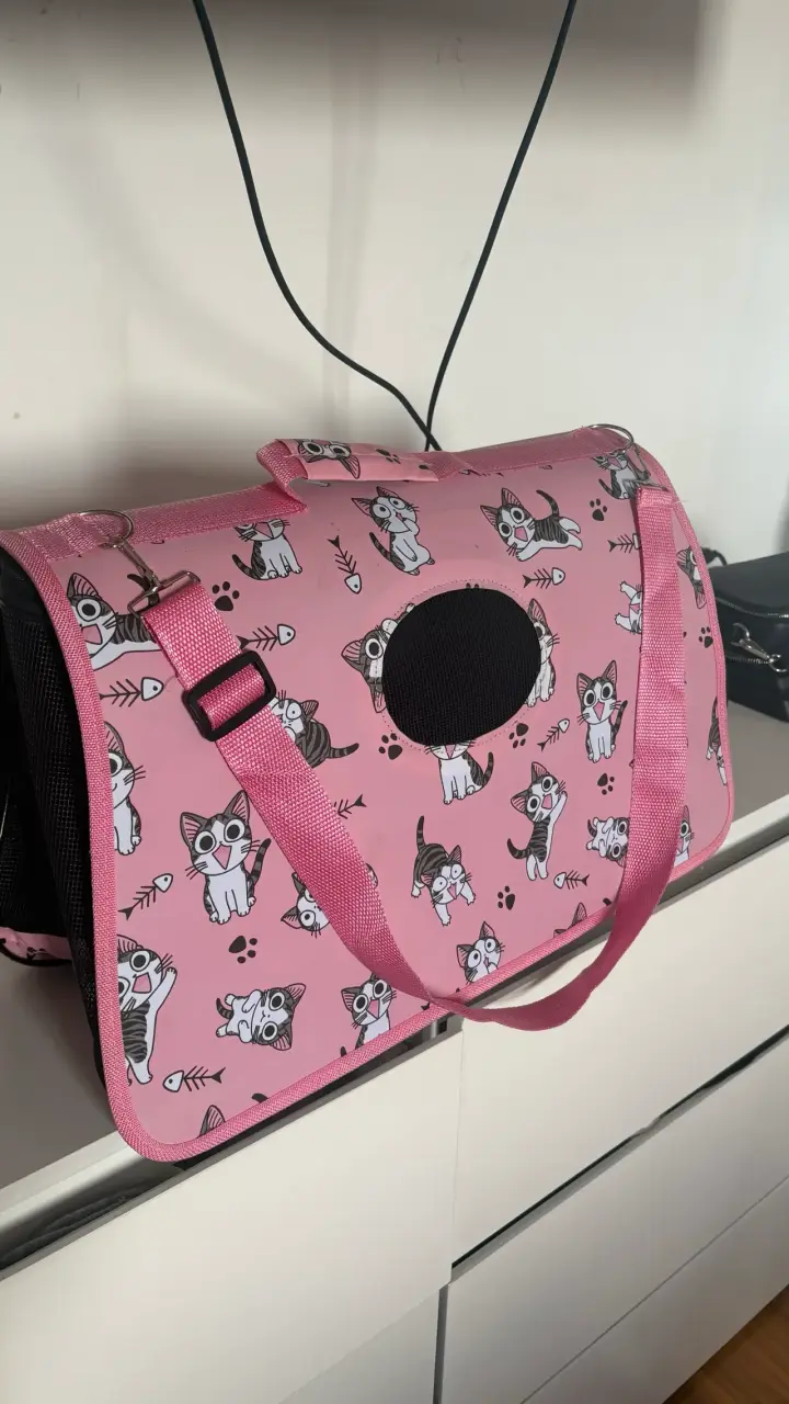 Transportín rosa para gatos - 1