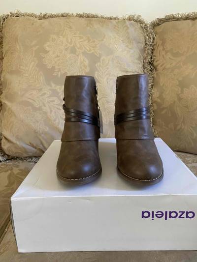 Botines marrones con tacón AZALEIA - miniatura 2