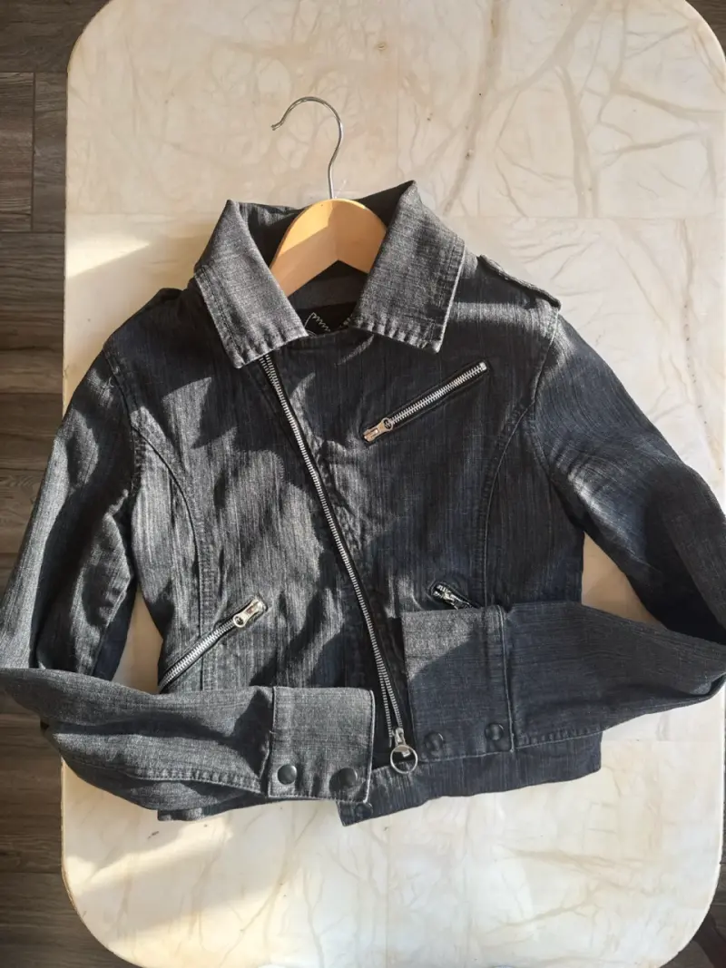 Chaqueta de mezclilla negra - 3