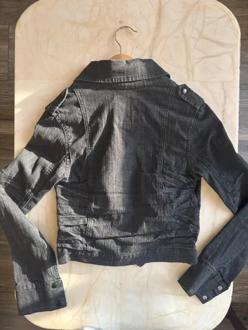 Chaqueta de mezclilla negra - 4