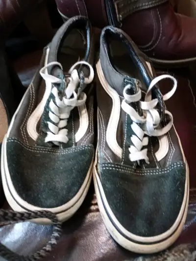 Zapatillas negras de lona vans - miniatura 1