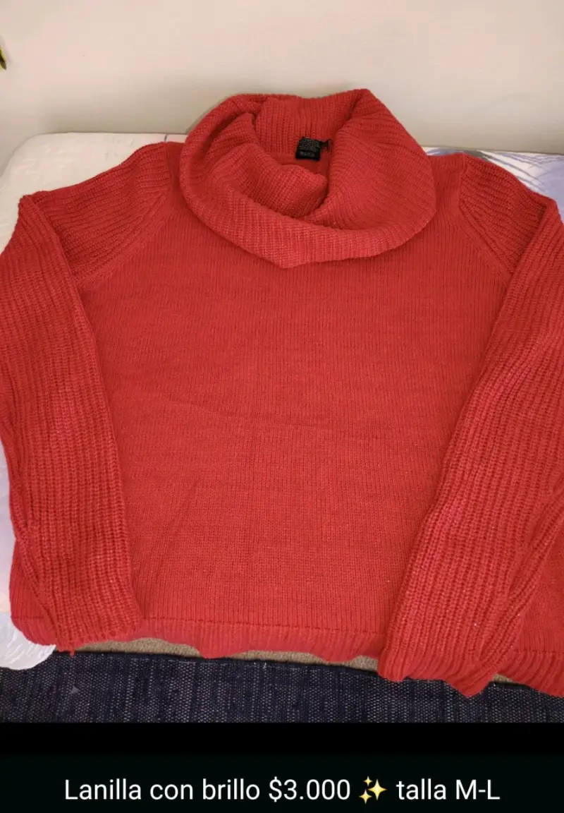 Suéter beige de punto talla M - 4