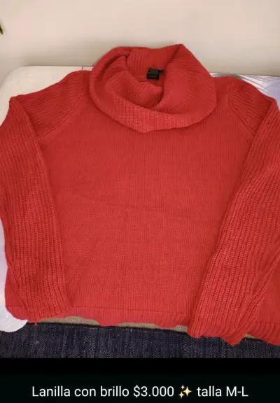 Suéter beige de punto talla M - miniatura 4