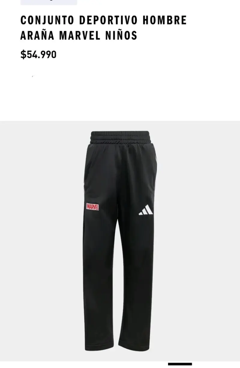 Conjunto deportivo niño Adidas X Marvel rojo - 2
