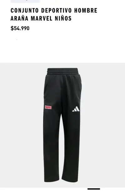 Conjunto deportivo niño Adidas X Marvel rojo - miniatura 2