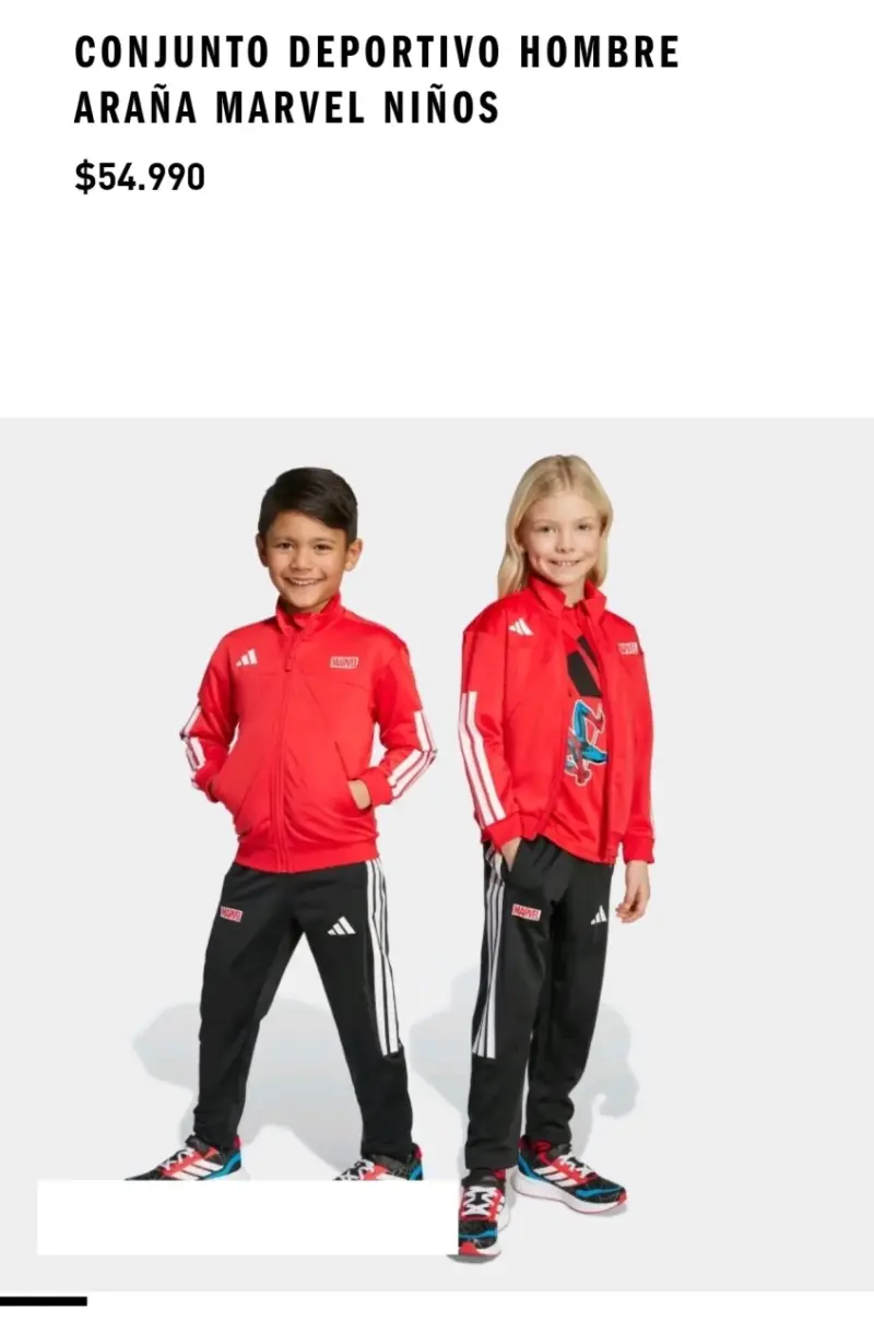 Conjunto deportivo niño Adidas X Marvel rojo - 3