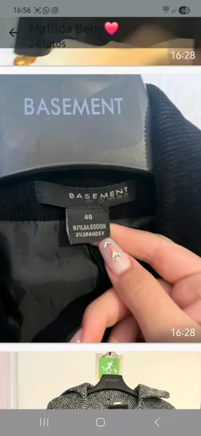 Blazer negro de pana Basement - miniatura 2