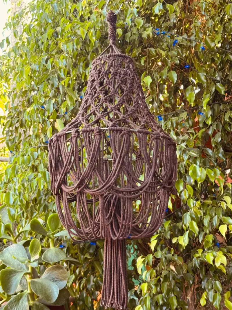 Lámpara colgante de macramé - 1