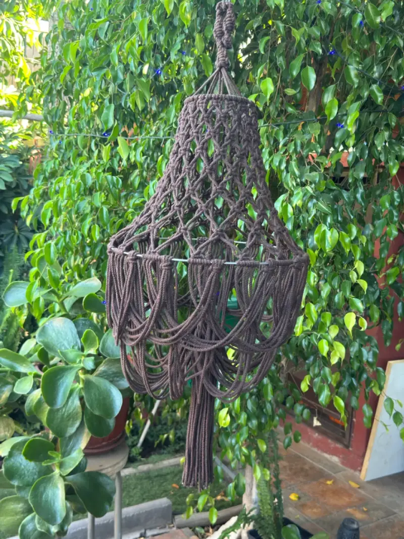 Lámpara colgante de macramé - 2