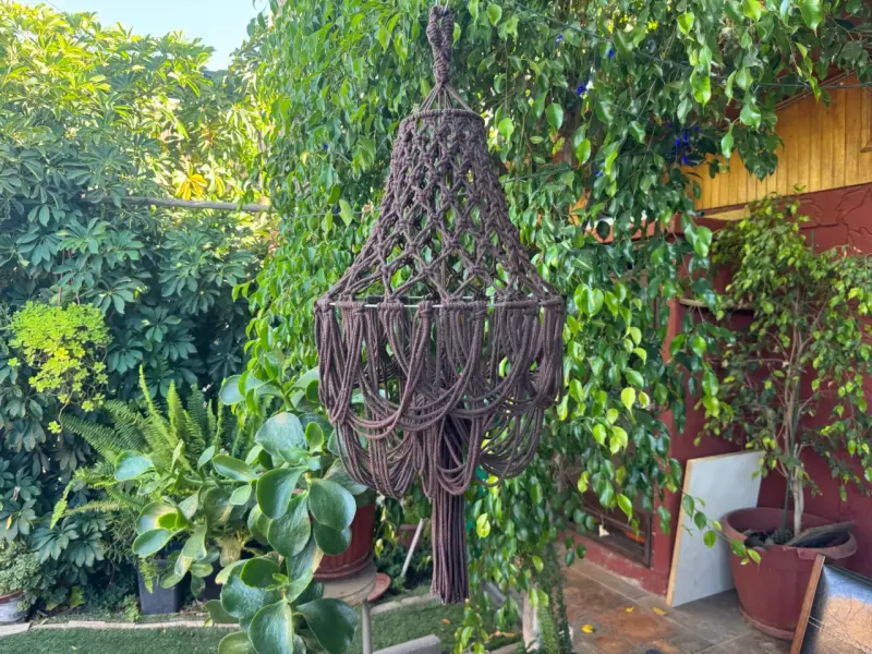 Lámpara colgante de macramé - 3