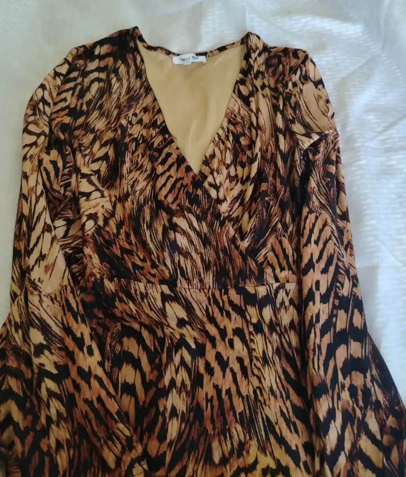 Vestido largo estampado animal print - 2