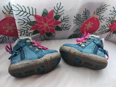 Botas infantiles azul con rosado - miniatura 4
