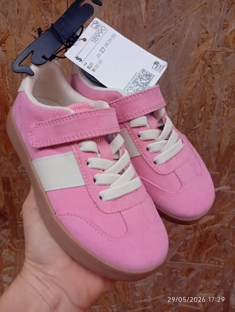 Zapatillas rosadas para niños