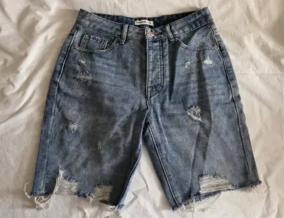 Shorts/Bermudas jeans rotos azul - miniatura 1