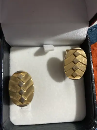 Gemelos dorados con caja - miniatura 1